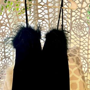 Ruby and Jenna black velvet bodycon dress